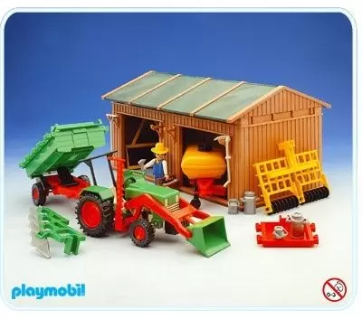 Playmobil Fermiers - Hangar, Outils et Tracteur