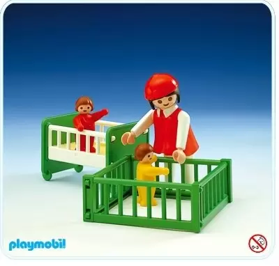 Playmobil en vacances - Maman et ses 2 bébés avec parc et lit