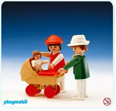 Playmobil dans la ville - Parents avec bébé et landau