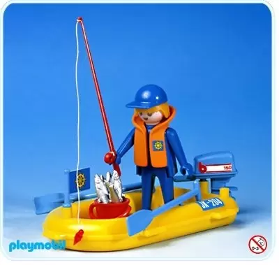 Playmobil Port & Harbour - Fisherman In Rowboat