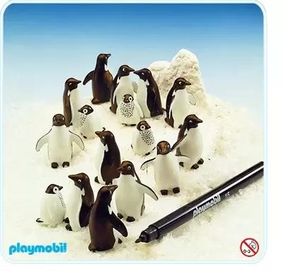 Playmobil COLOR - Pingouins et 1 feutre Color