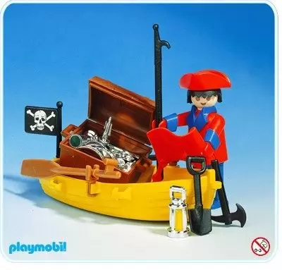 Pirate Playmobil - Pirate and rowboat