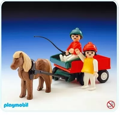 Playmobil Fermiers - Poney et chariot