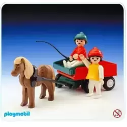 Poney et chariot