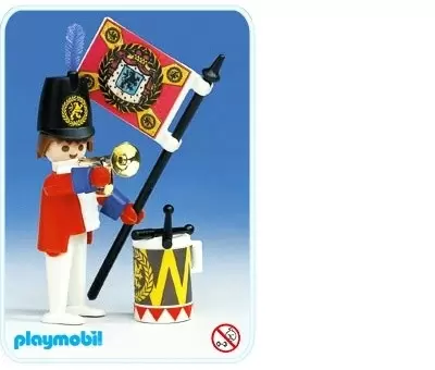 Pirate Playmobil - Redcoat Guard with flag