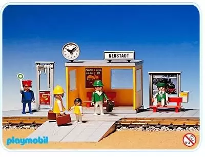 Playmobil Trains - Quai, abri