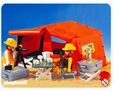Playmobil Aventuriers - Tente safari et 2 clicky