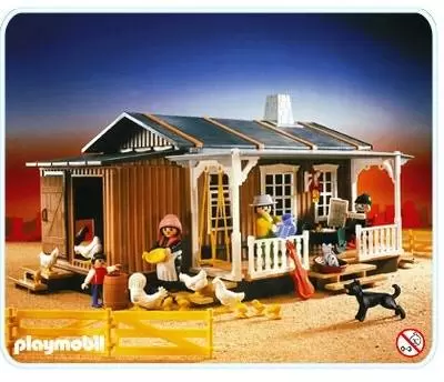 Playmobil Vintage Western 3770 Station 3769 Farmhouse Open Exterior Wall Frame 