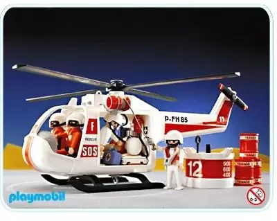 White Rescue Helicopter - Playmobil Rescuers & Hospital 3789