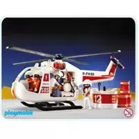 White Rescue Helicopter