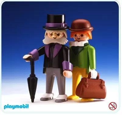 Playmobil époque Victorienne - Professeur Mobilux et Patrick