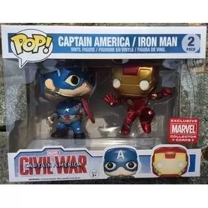 POP! MARVEL - Civil War - Captain America And Iron Man Action Pose 2 Pack