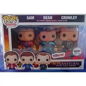 POP! Television - Supernatural - Sam, Dean And Crowley Metallic (Bloody) 3-Pack
