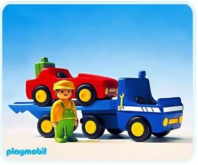 Playmobil 1.2.3 - Flat-Bed Truck With Car