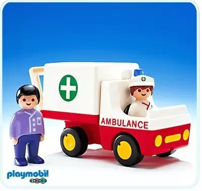 Playmobil 1.2.3 - Ambulance et 2 personnages
