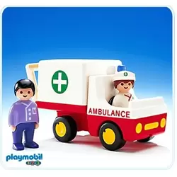 Ambulance et 2 personnages