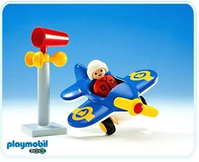 Playmobil 1.2.3 - Plane With White Pilot