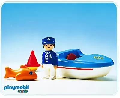 Playmobil 1.2.3 - Bateau et capitaine