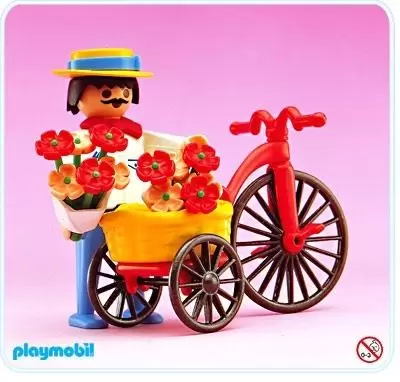 Playmobil époque Victorienne - Marchand de fleurs à bicyclette