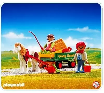 Playmobil Fermiers - Charrette et poney