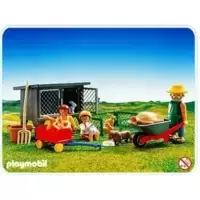 Farm Barn and Tractor - Playmobil Farmers 3554