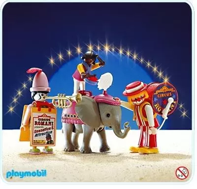 3 Clowns With Elephant - Playmobil Circus 3797