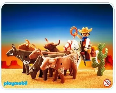 Playmobil Far West - Cow-boy et bétail