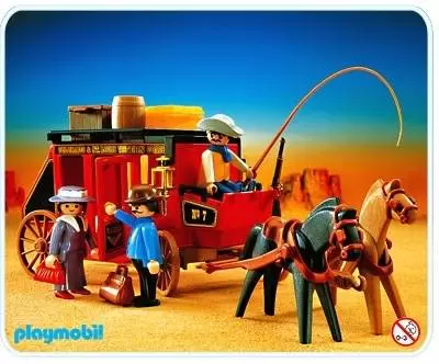 Far West Playmobil - Red Stagecoach