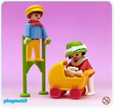 Playmobil époque Victorienne - Enfants avec échasses