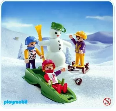 Playmobil Winter sports - Snowman and Kids
