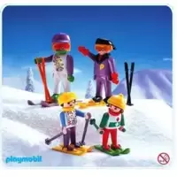 Skiing Family