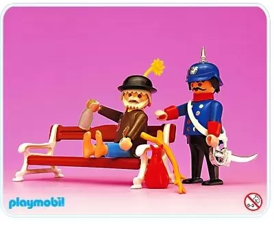Playmobil Victorian - Hobo And German Policeman