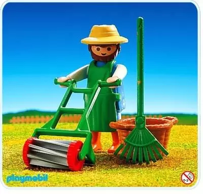Playmobil Farmers - Gardener with Lawnmower