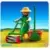 Gardener with Lawnmower