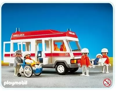 Playmobil Hôpital & Sauveteurs - Ambulance avec toit rouge
