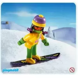 Girl On Snowboard