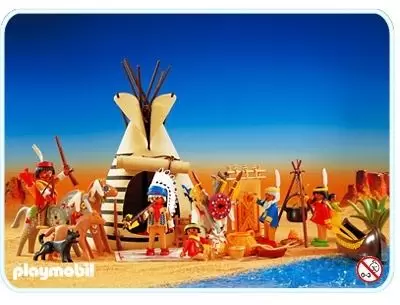 Playmobil Far West - Tribu indienne et Tipi