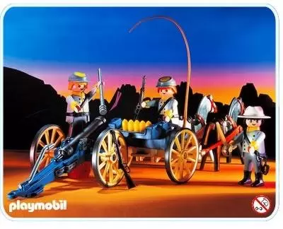 Far West Playmobil - Confederate Artillery