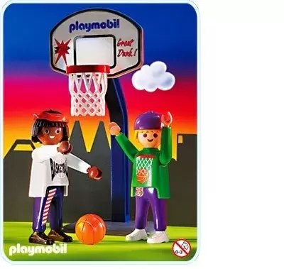 Playmobil Sportifs - Basketteurs et panier