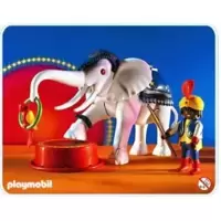 Circus Elephant & Trainer