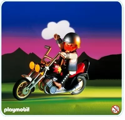 Playmobil Sports Mécaniques - Motard sur Chopper