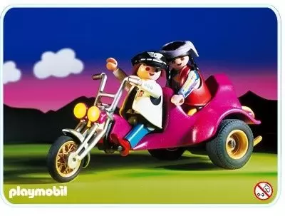 Playmobil Motor Sports - Three-Wheeled Roadster And 2 Riders
