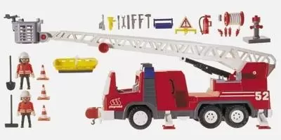 Playmobil Pompier - Pompiers et camion grande échelle n°52
