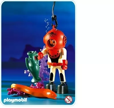Playmobil Monde sous-marin - Scaphandrier rouge et amphore
