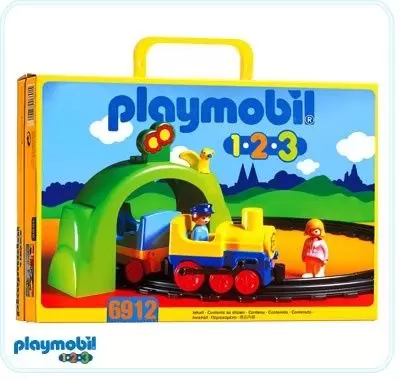 Playmobil 1.2.3 - Train voyageurs et tunnel