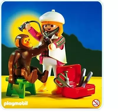 Playmobil Parc Animalier - Vétérinaire et singe