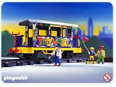 Playmobil Trains - Wagon taggé