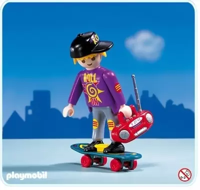 Vlucht kraan garage Skateboarder - Playmobil in the City 3011