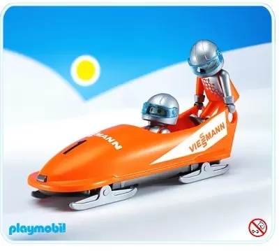 Playmobil Winter sports - Orange 2-Man Bobsleigh