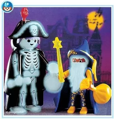Playmobil Halloween - Magician and Halloween skeleton